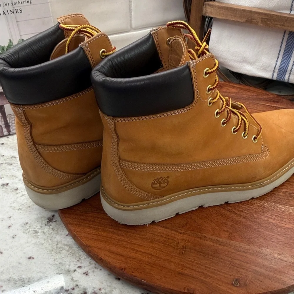 Timberland Womens Kenniston Wheat Tan Nubuck Leather Lace Up Boots - Picture 8 of 9